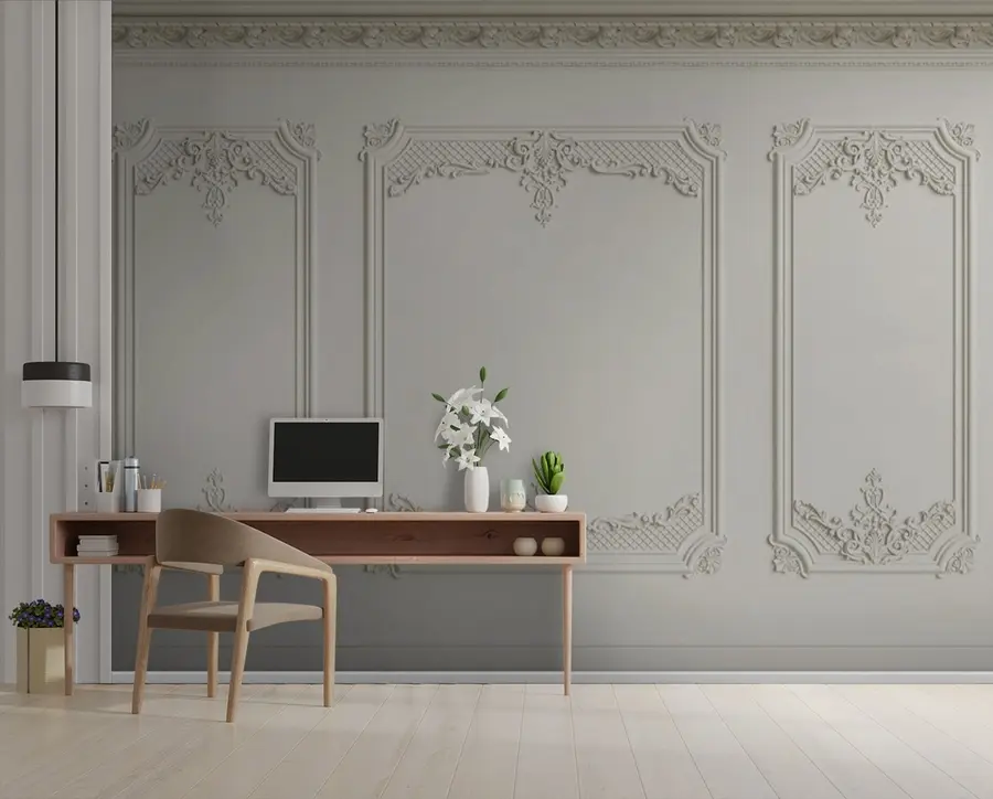 murais de parede padrão de estilo francês u72604