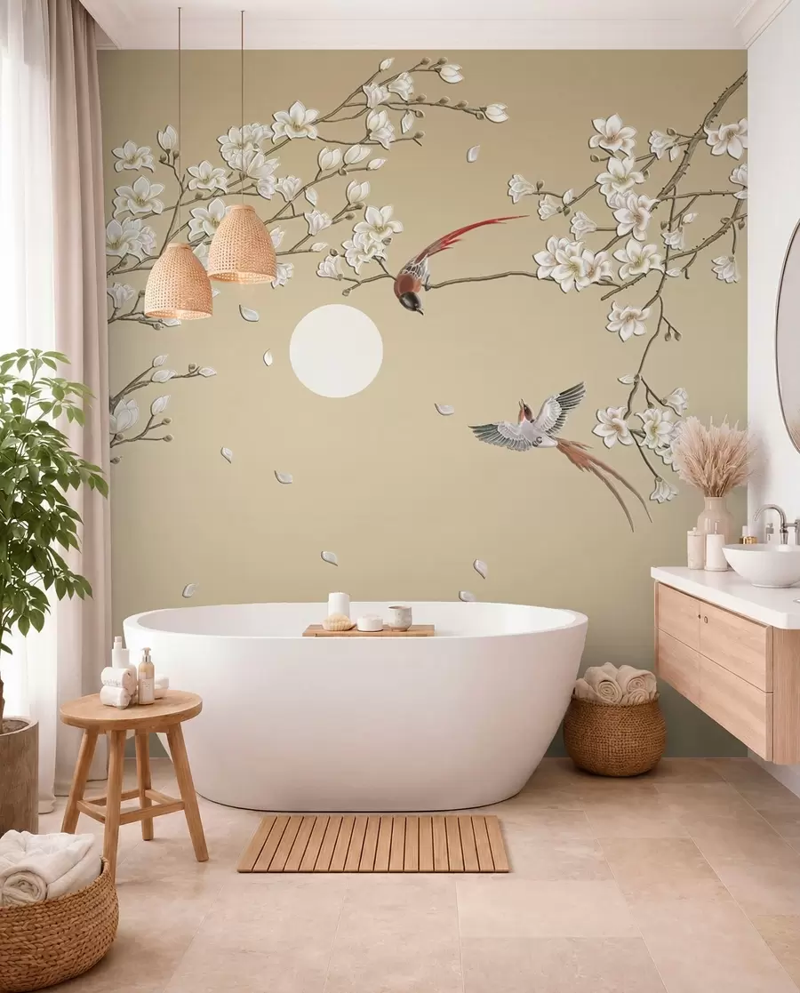 murais de parede Aves, estilo chinês u72938