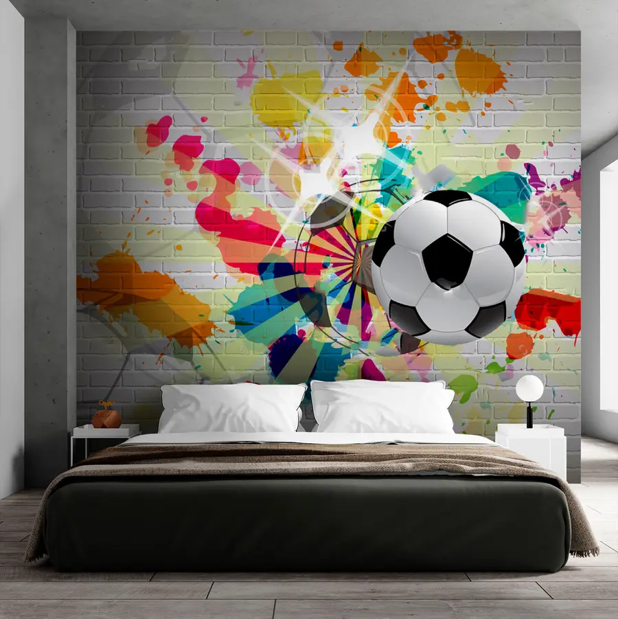 murais de parede O futebol é um esporte colorido u72798