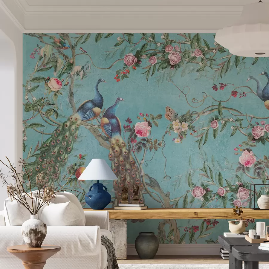 murais de parede Aves, flores e vertebrados u12428