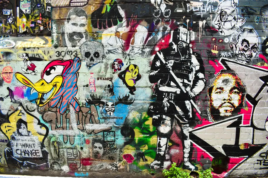 murais de parede Grafite, arte e fonte u12434
