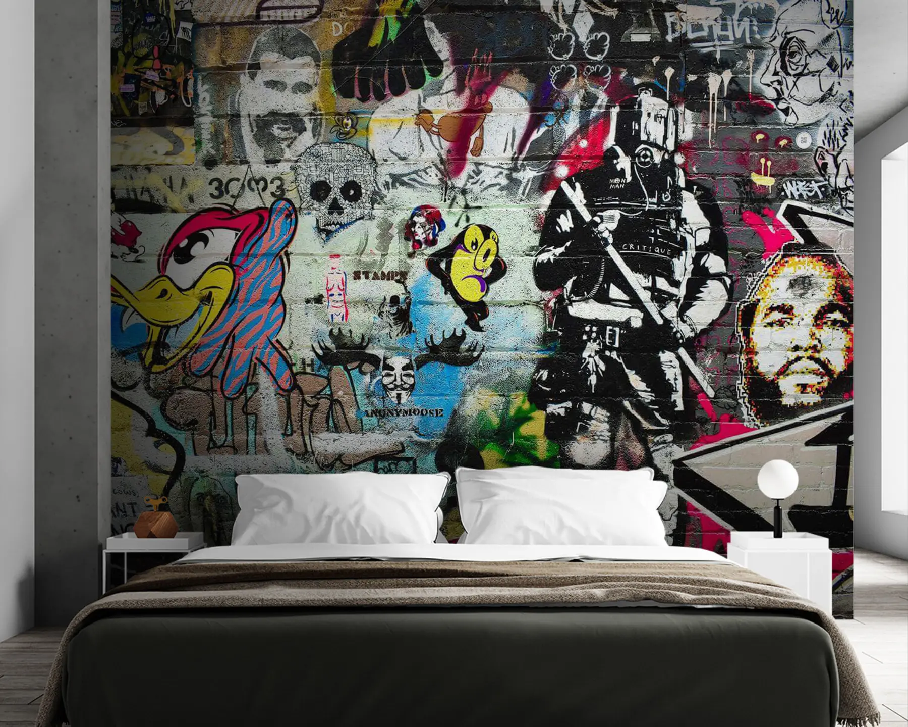 murais de parede Grafite, arte e fonte u12434