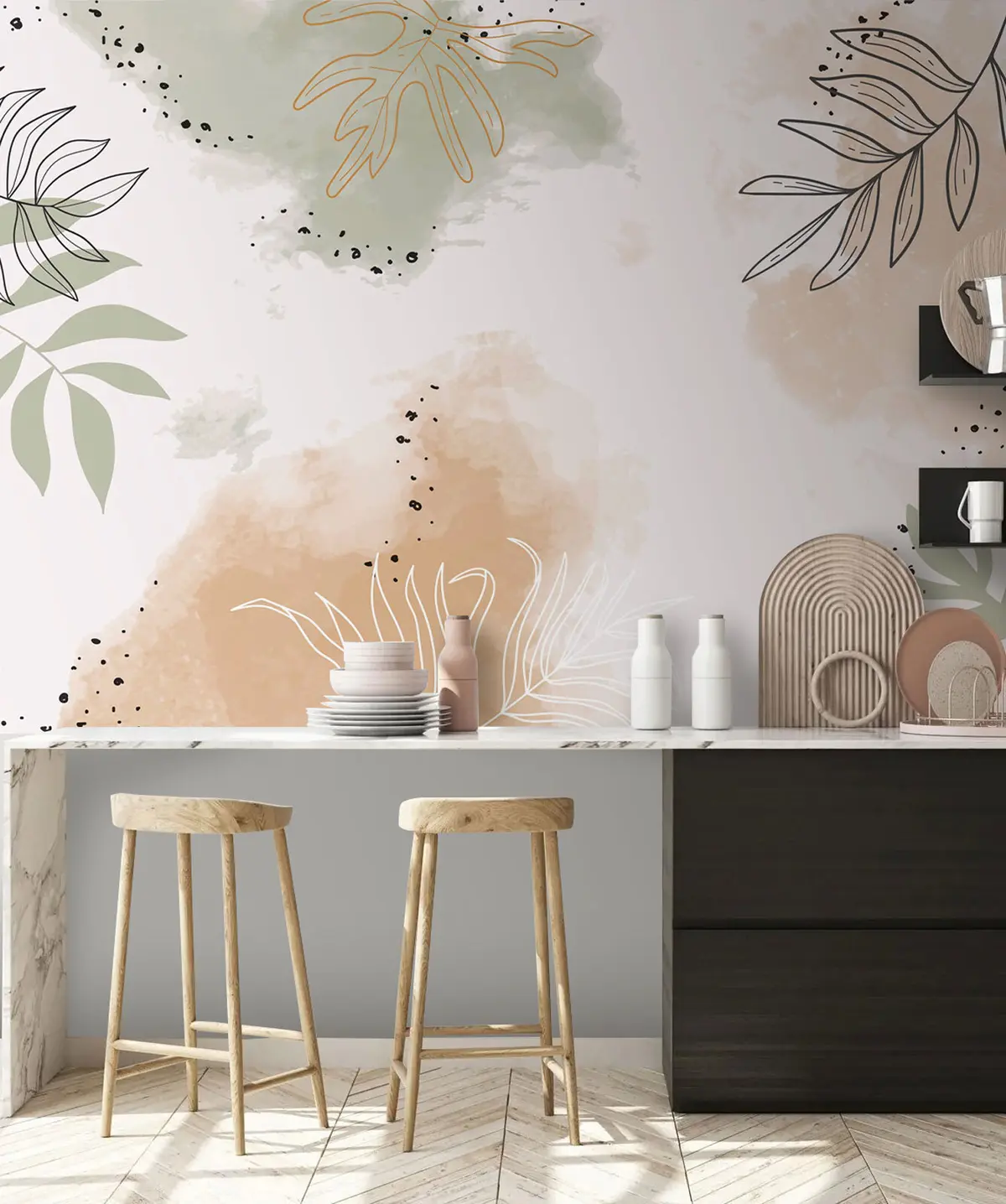 murais de parede Folhas - formas da natureza u73684
