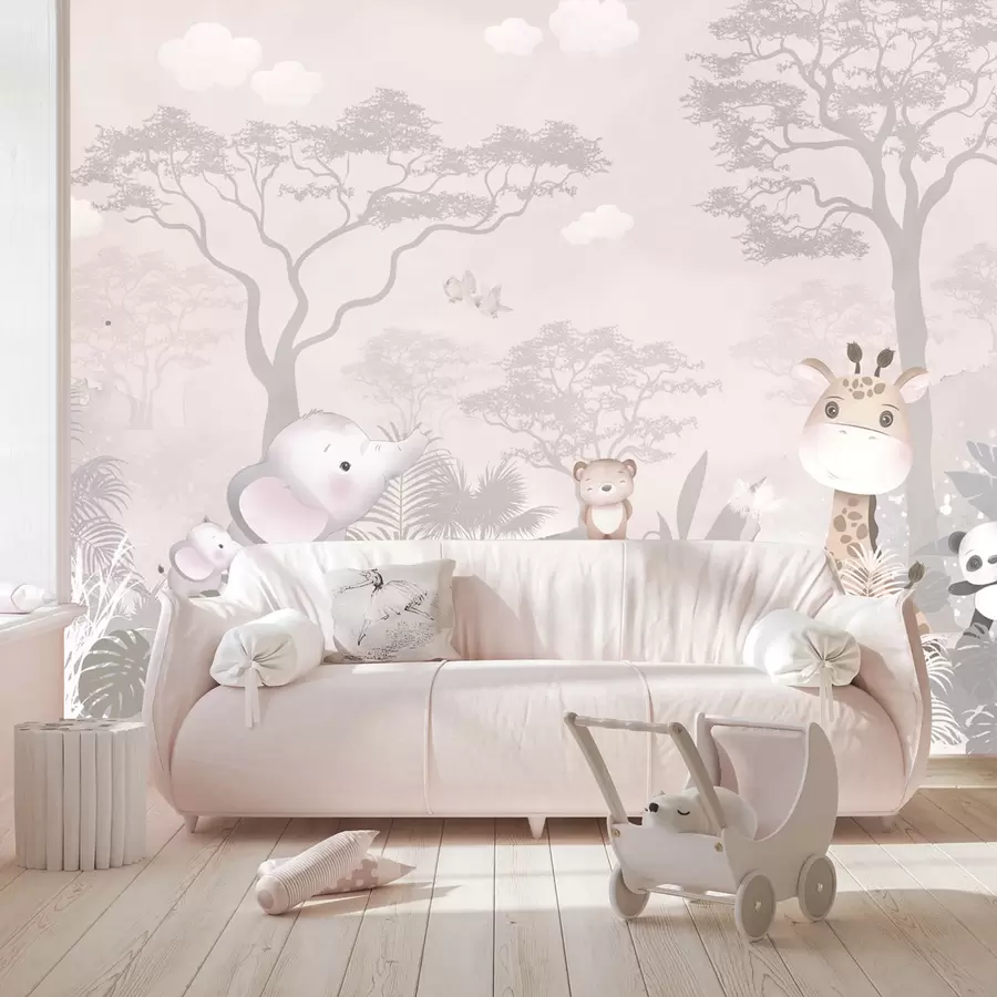 murais de parede Animais fofos na savana u73878