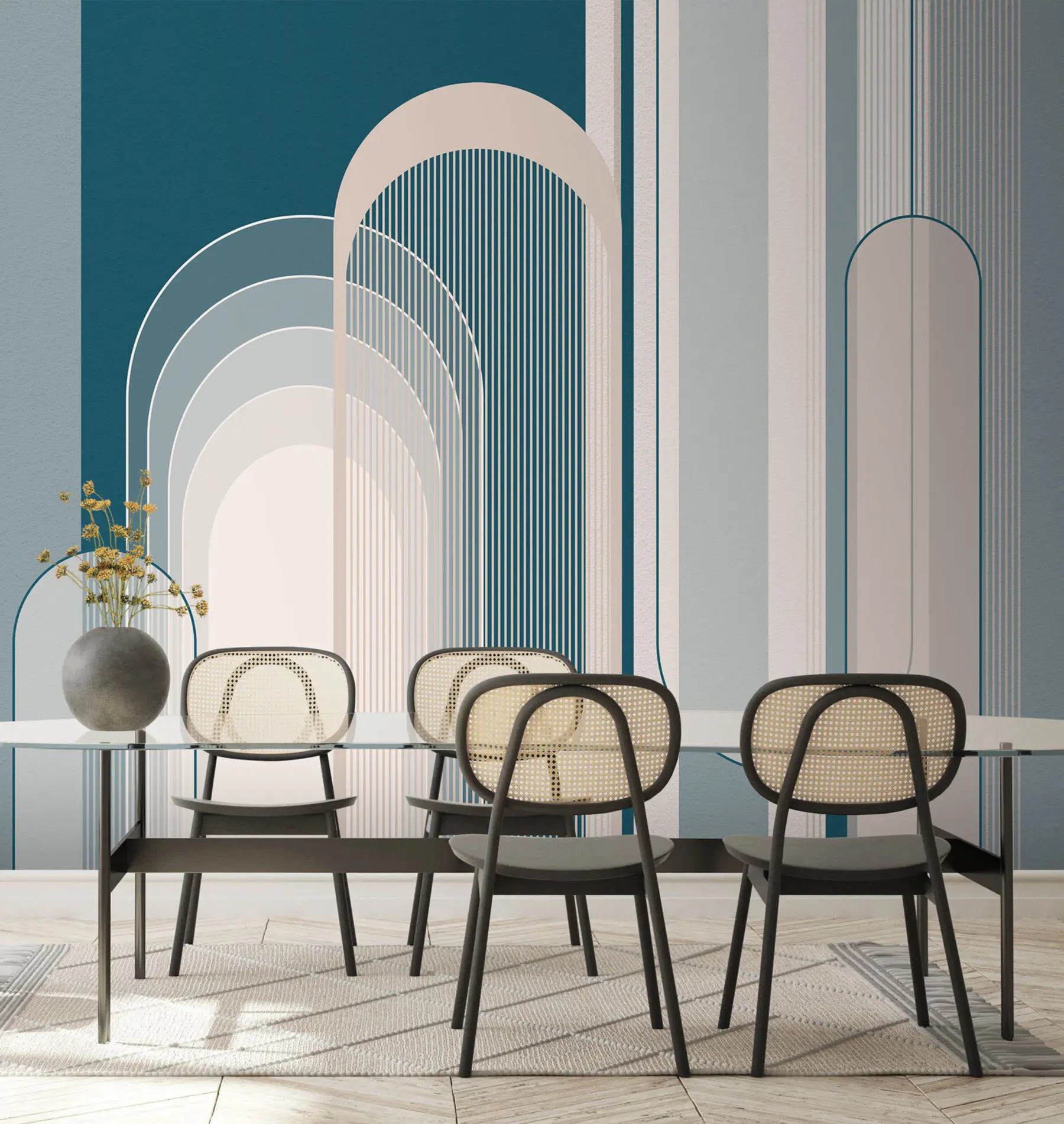 murais de parede Composição abstrata de paredes com design minimalista u73099