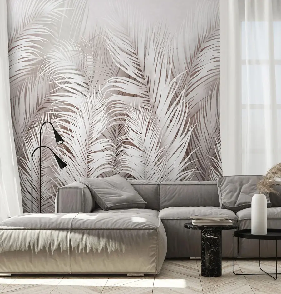 murais de parede samambaias brancas u73821