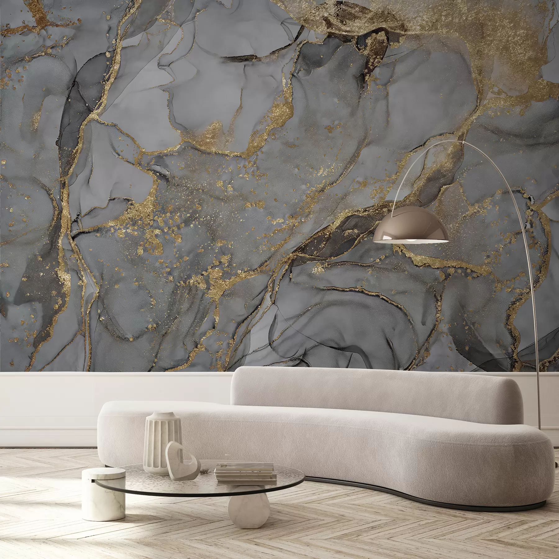 murais de parede Mármore cinzento  u93578