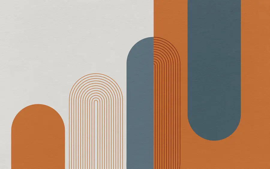 murais de parede Arcos retrô - padrão u93598