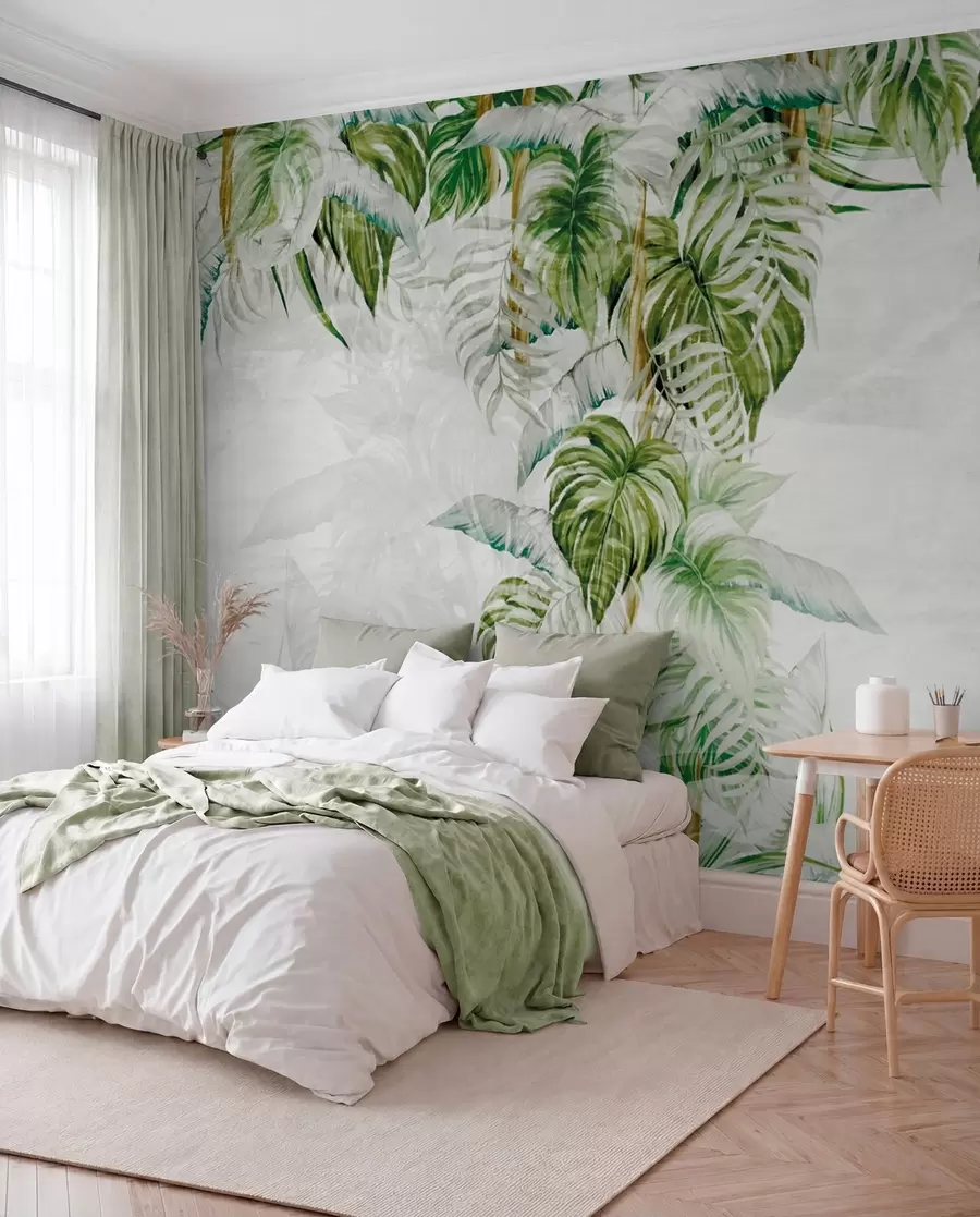 murais de parede Sob as folhas tropicais u93228