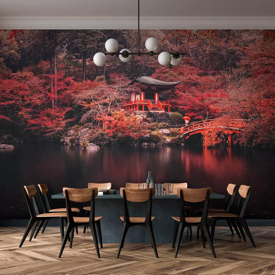 murais de parede jardim japonês no outono u68184