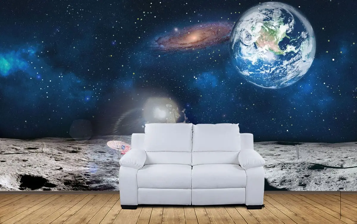 murais de parede Sonda lunar, vista da Terra u32021