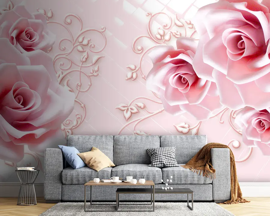 murais de parede Flor, branco e pétala u47279
