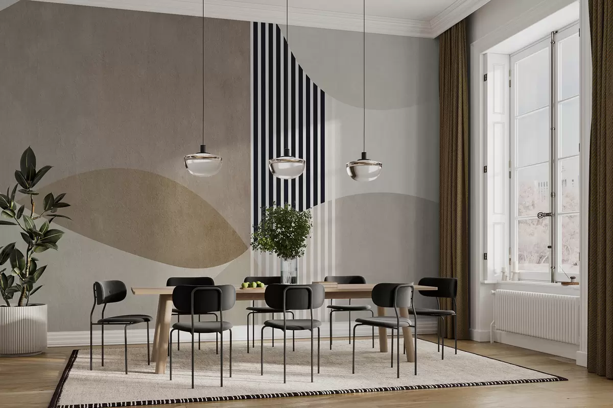 murais de parede estilo retrô abstrato u74075