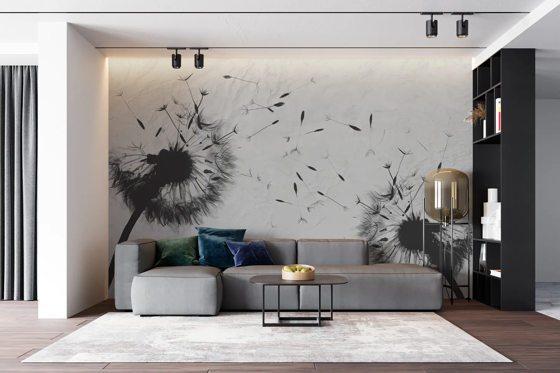 murais de parede Flor, planta e cílios u06731