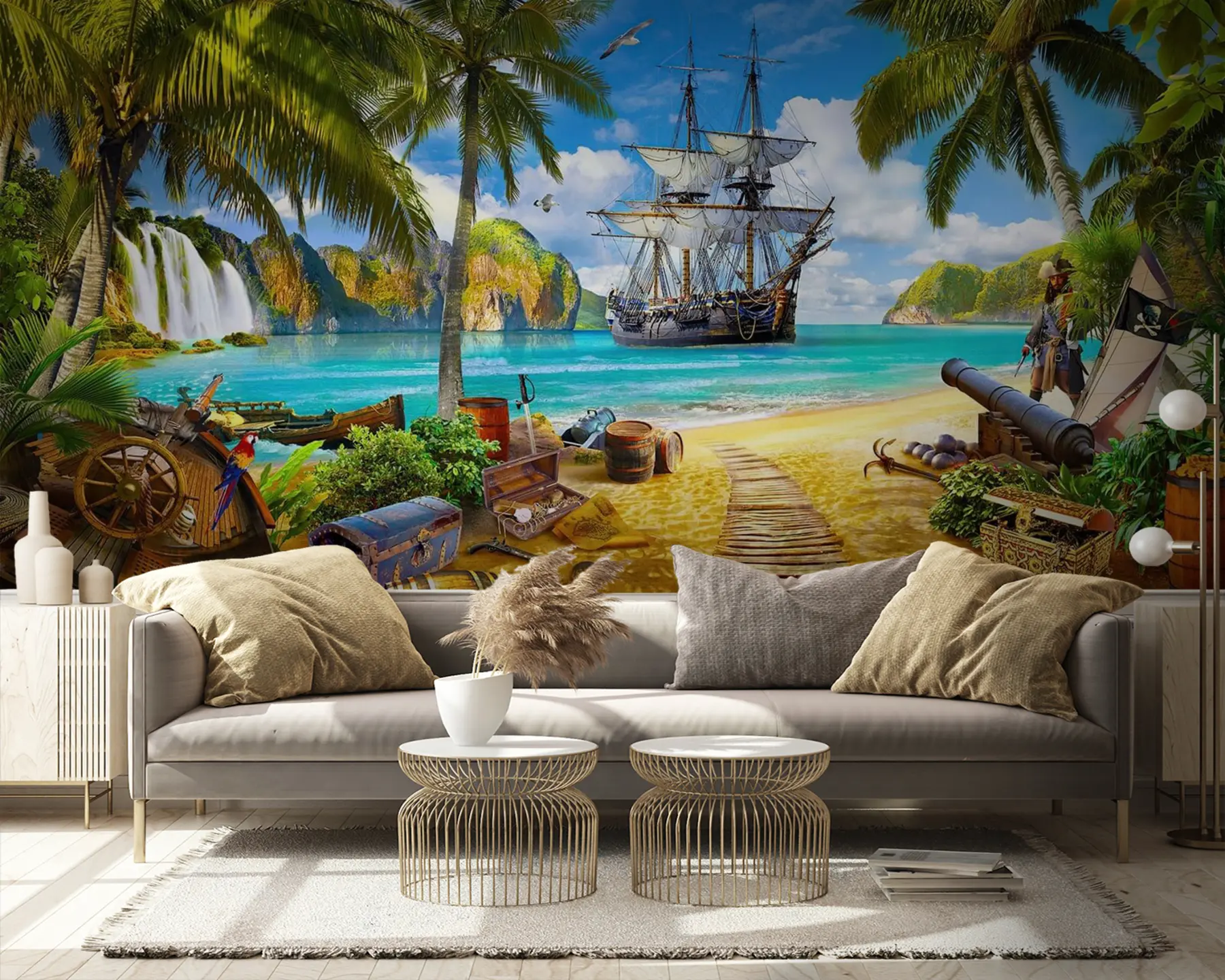 murais de parede Água, nuvem e céu u59784v3