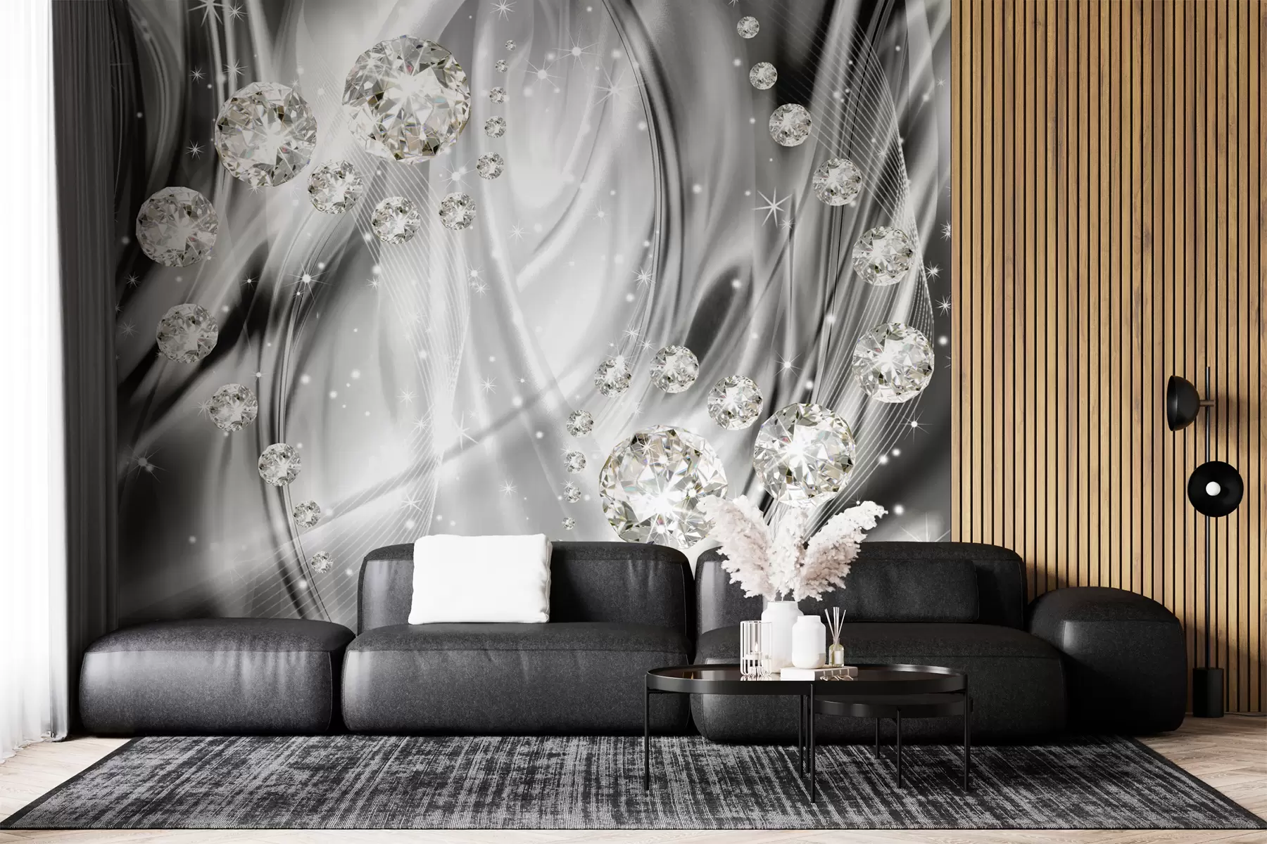 murais de parede Strass em um plano de fundo u60387