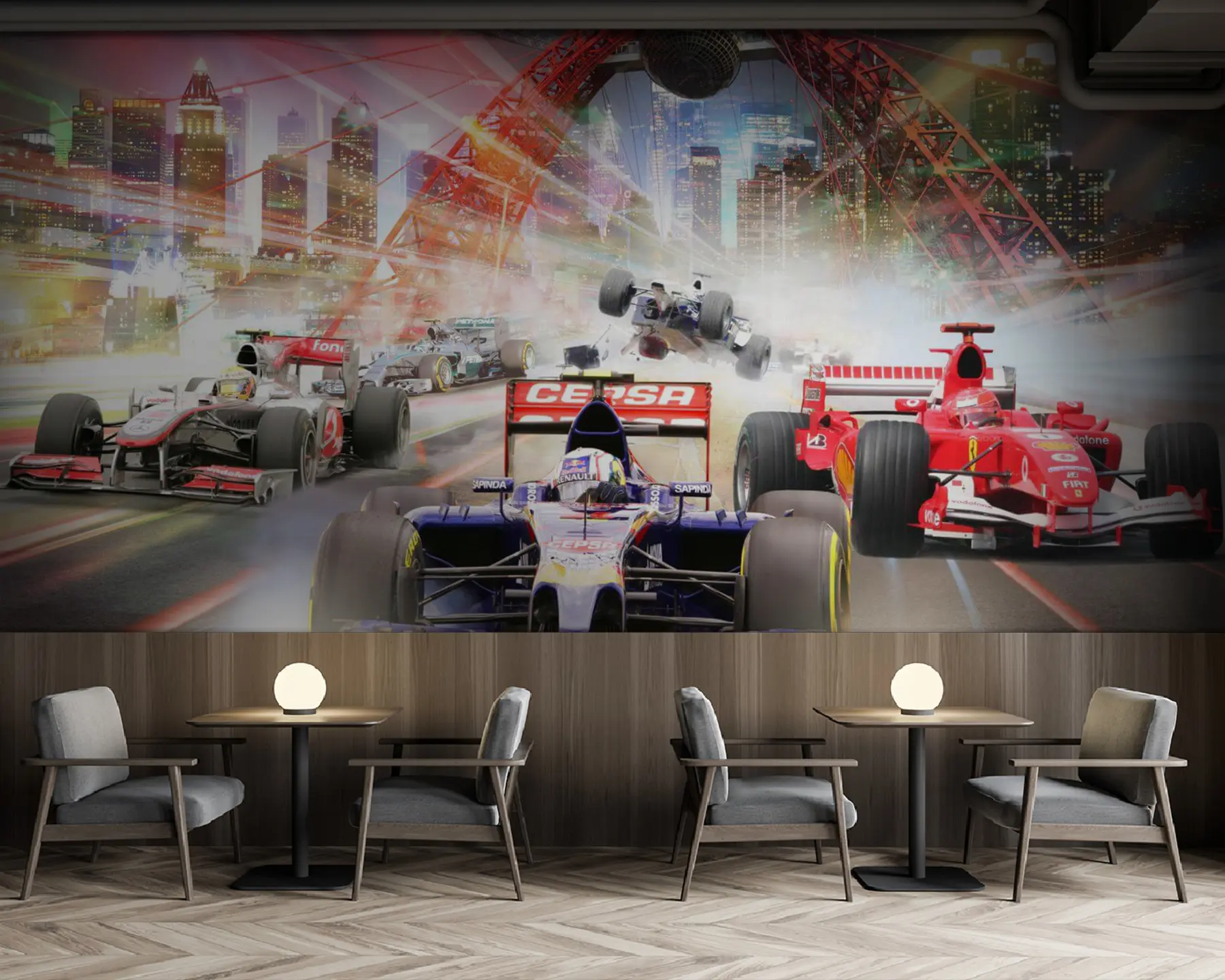 murais de parede Roda, pneu e carro u64439