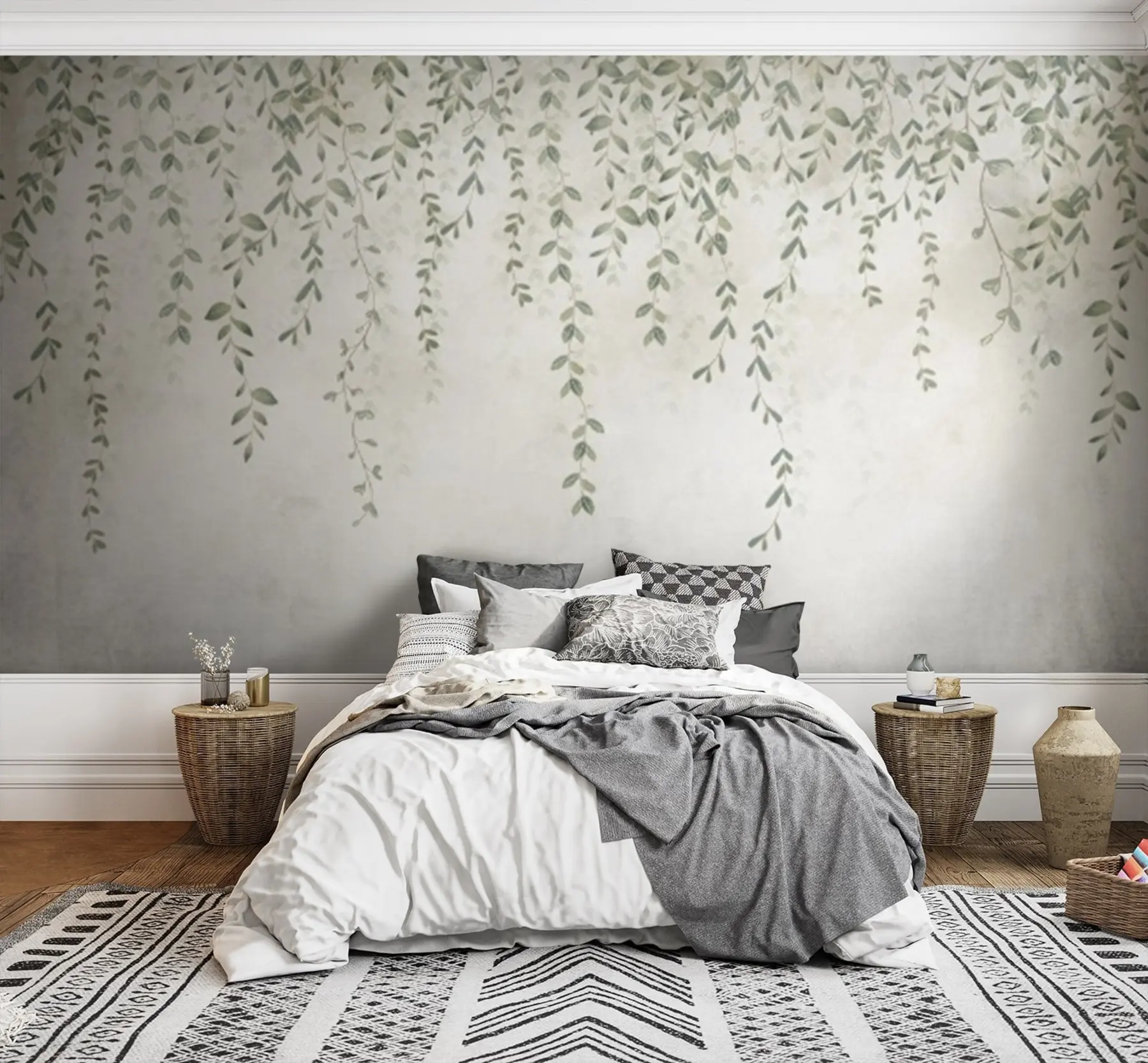 murais de parede Vinhas com folhagem u71244