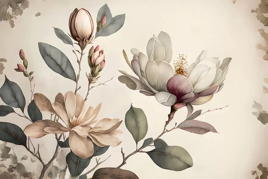murais de parede Ilustração de magnólia u93020