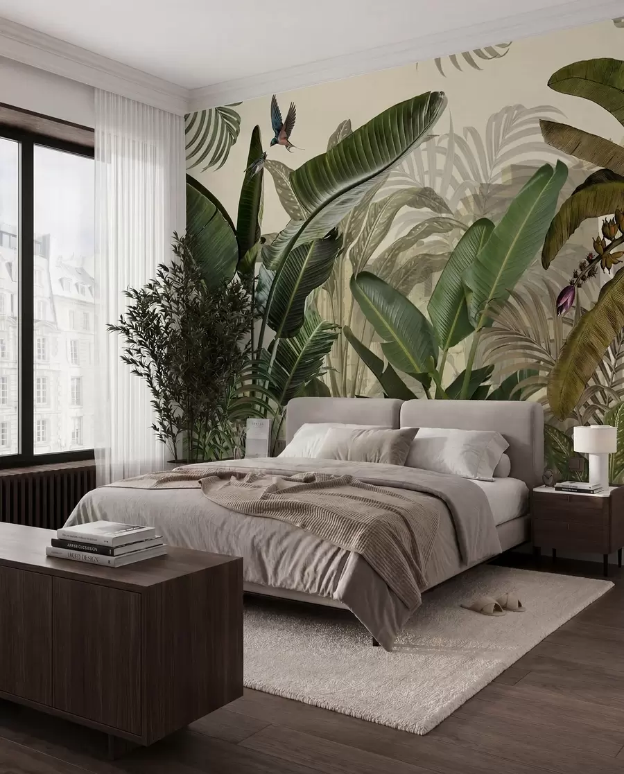 murais de parede Selva tropical e folhas u74748