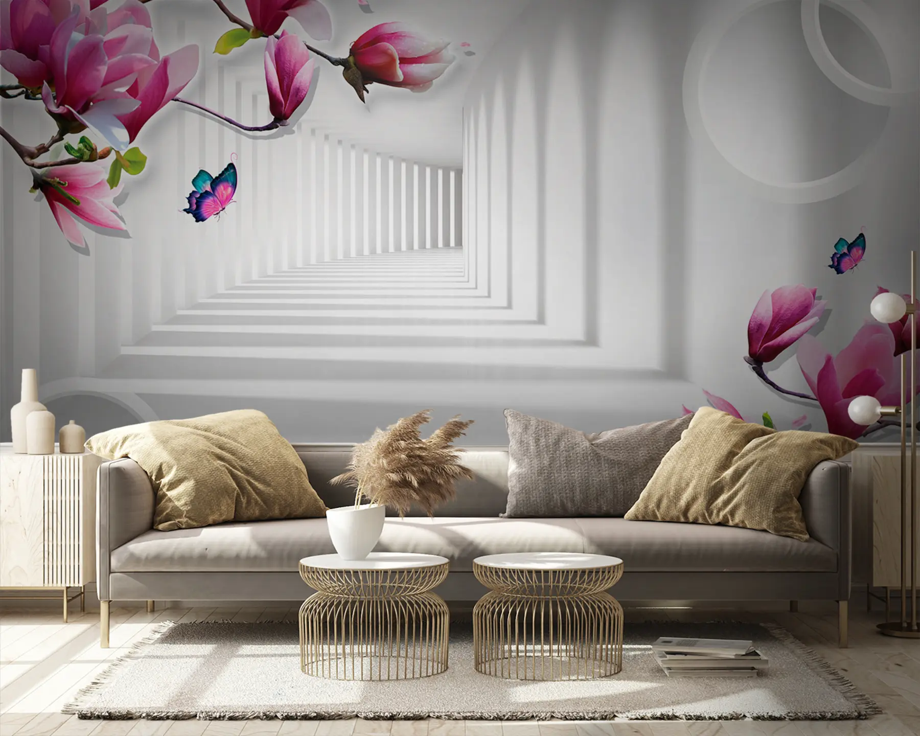 murais de parede Ramos de magnólia no túnel u94055