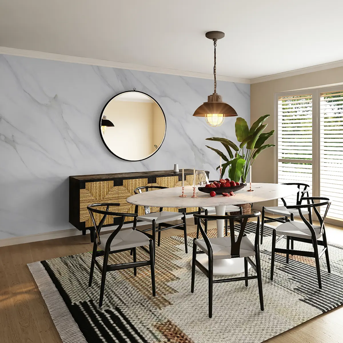 murais de parede Mármore branco u05021