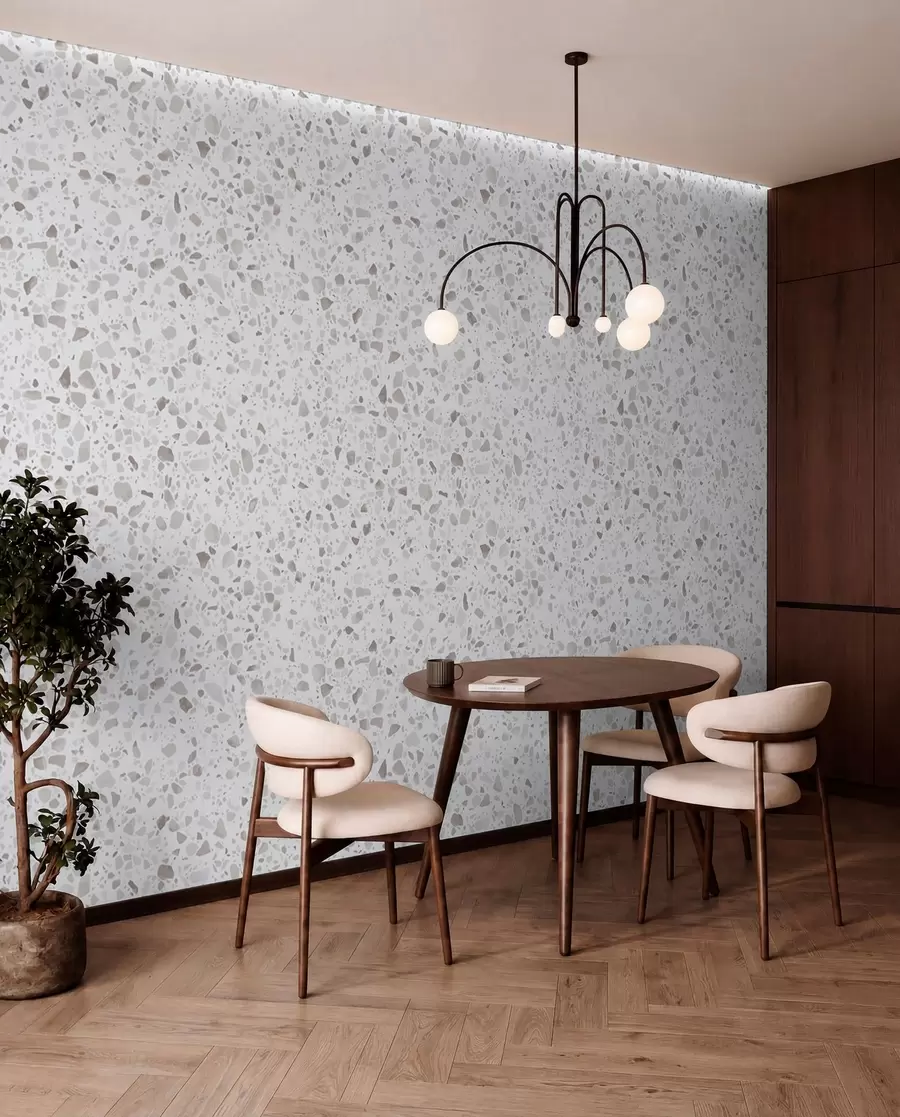 murais de parede Terrazzo, mosaico com pedras naturais, granito, mármore, quartzo, concreto u94304