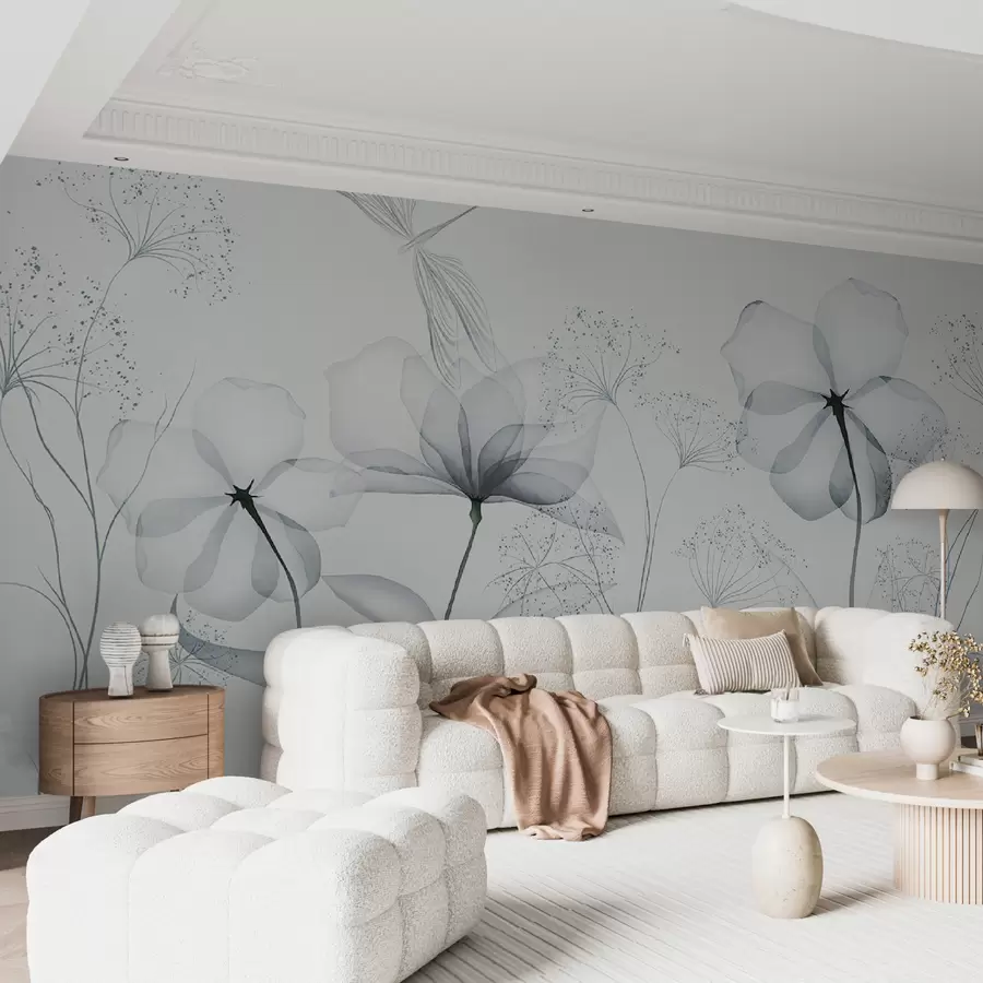 murais de parede Flores e plantas em estilo aquarela u94319