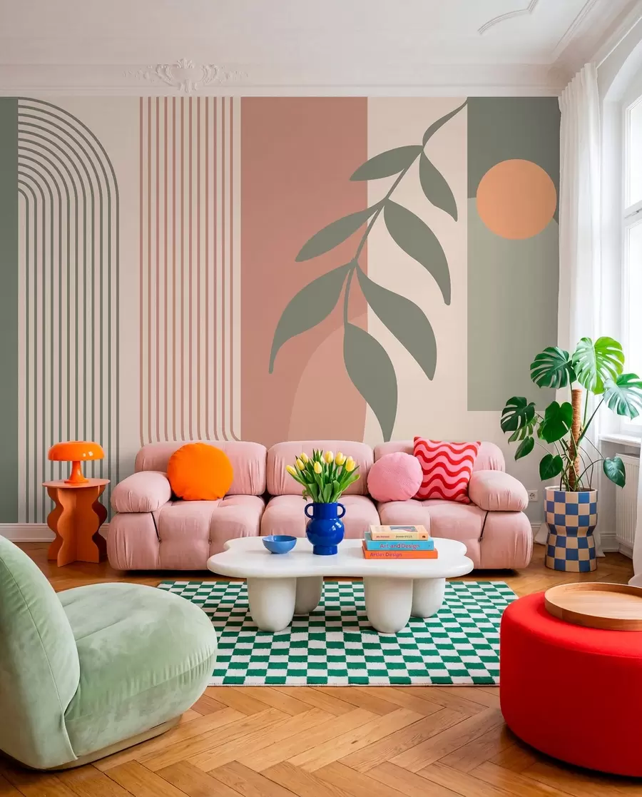 murais de parede Arcos e elementos decorativos em estilo boho u94153