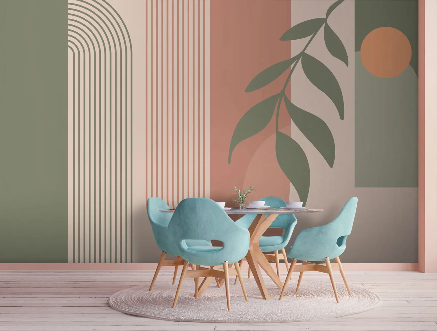 murais de parede Arcos e elementos decorativos em estilo boho u94153