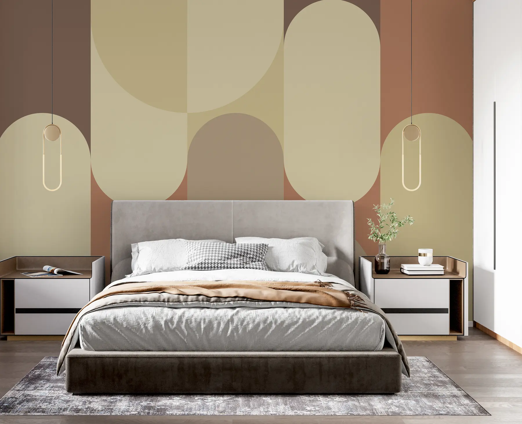 murais de parede Geometria Bauhaus u95870