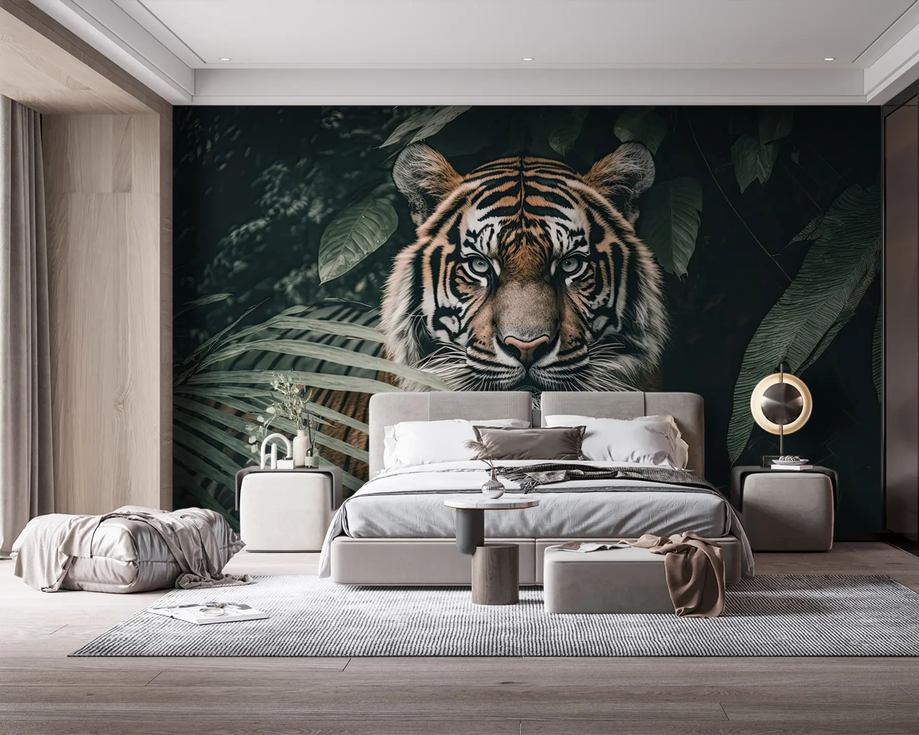 murais de parede Tigre na floresta tropical u95619