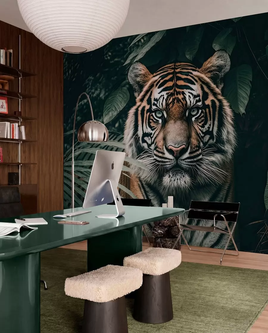 murais de parede Tigre na floresta tropical u95619