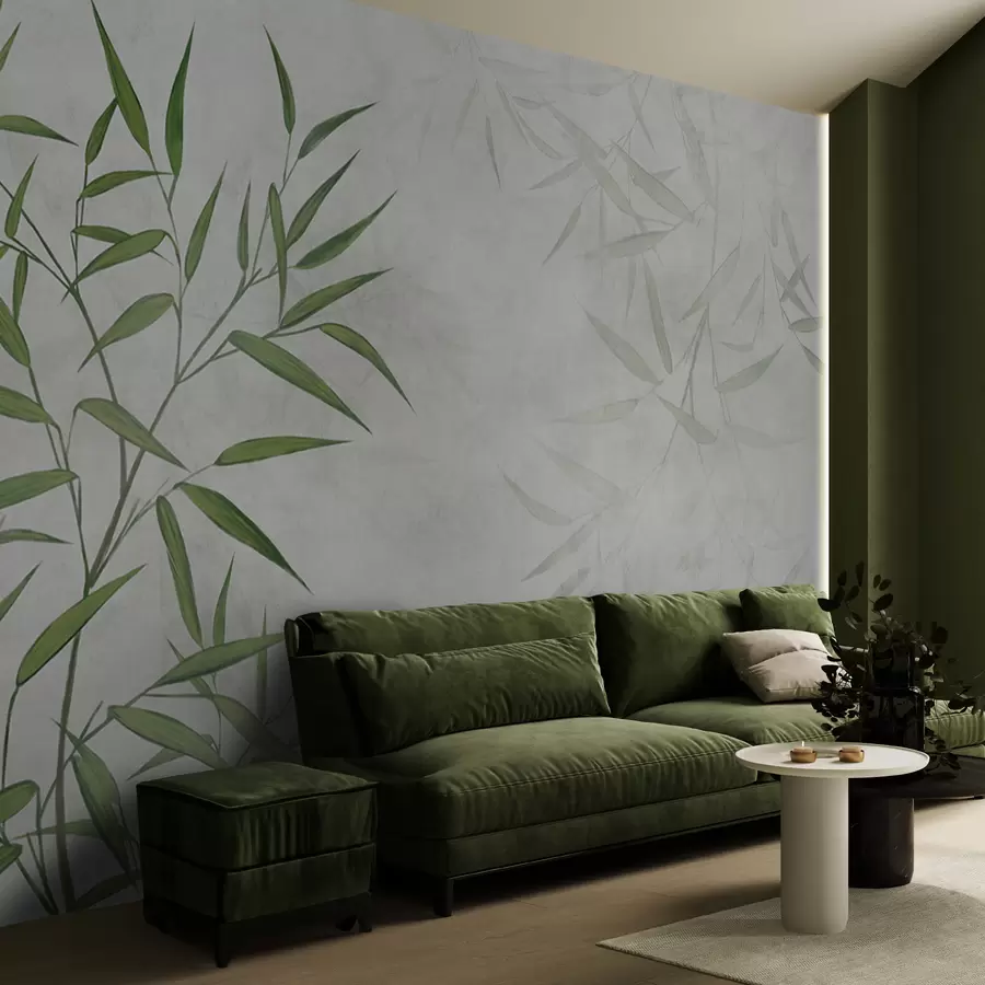 murais de parede folhas de bambu u95921