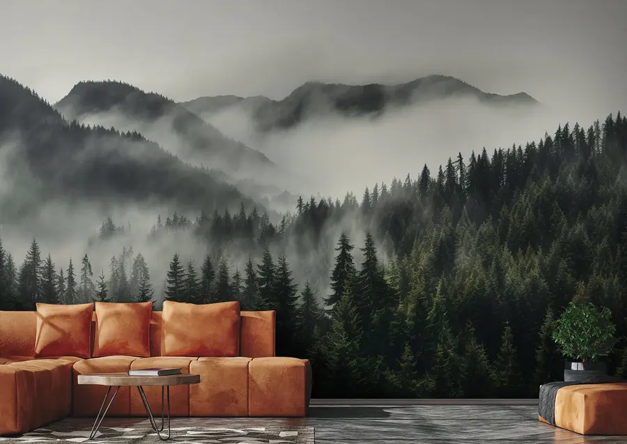 murais de parede Paisagem montanhosa e paz u96027