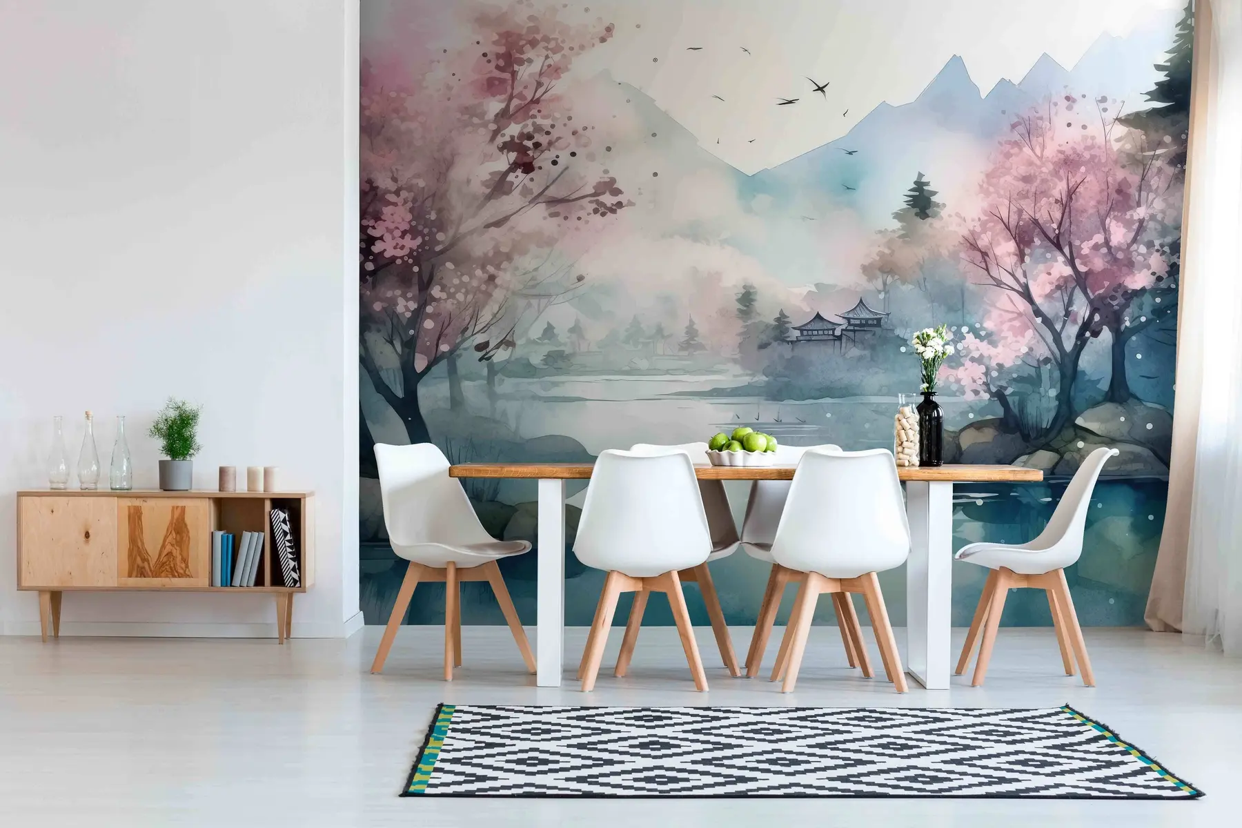 murais de parede Baía paisagem montanhosa u96039