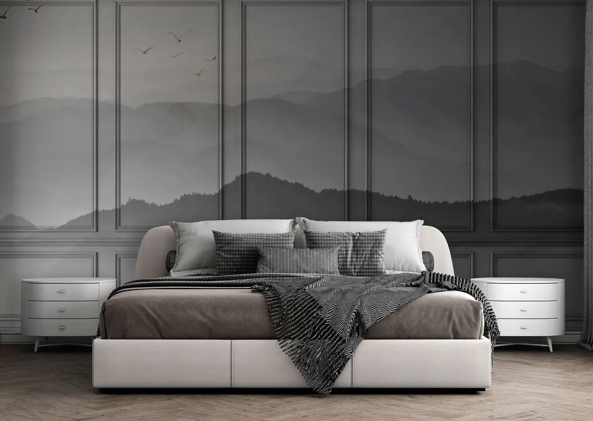 murais de parede Grandes montanhas asiáticas em painéis clássicos u96154