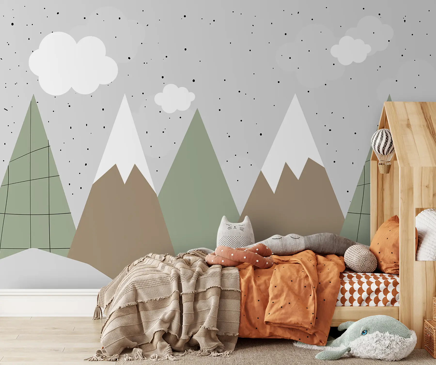 murais de parede montanhas e nuvens u96298