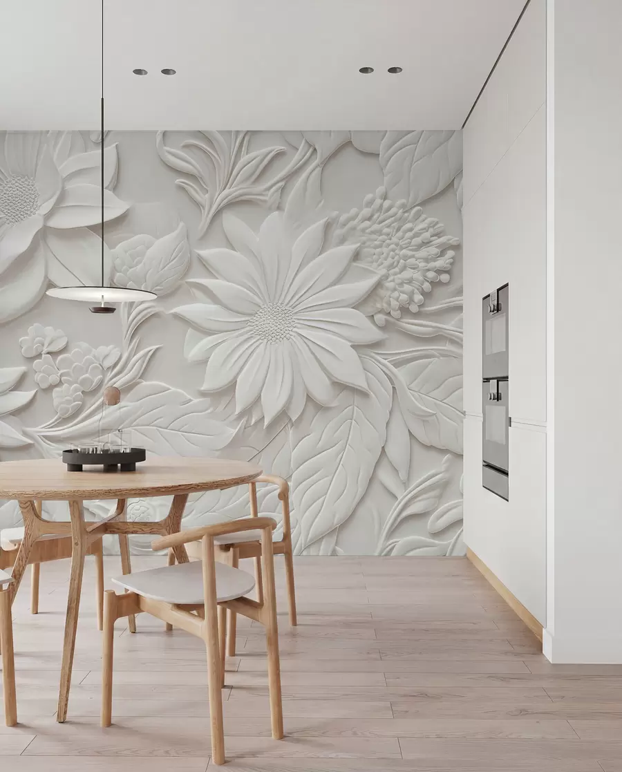 murais de parede flores em 3D u96695