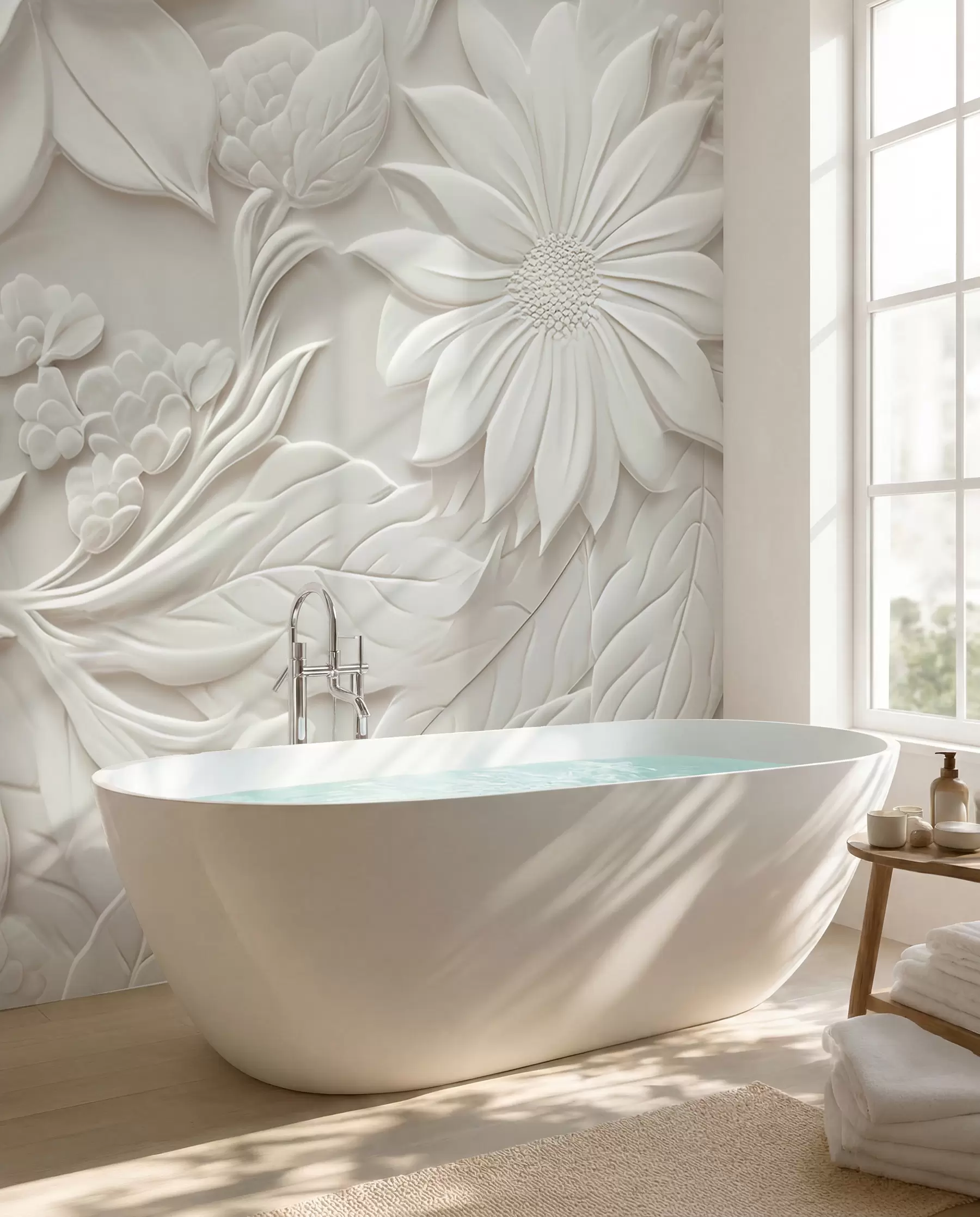 murais de parede flores em 3D u96695