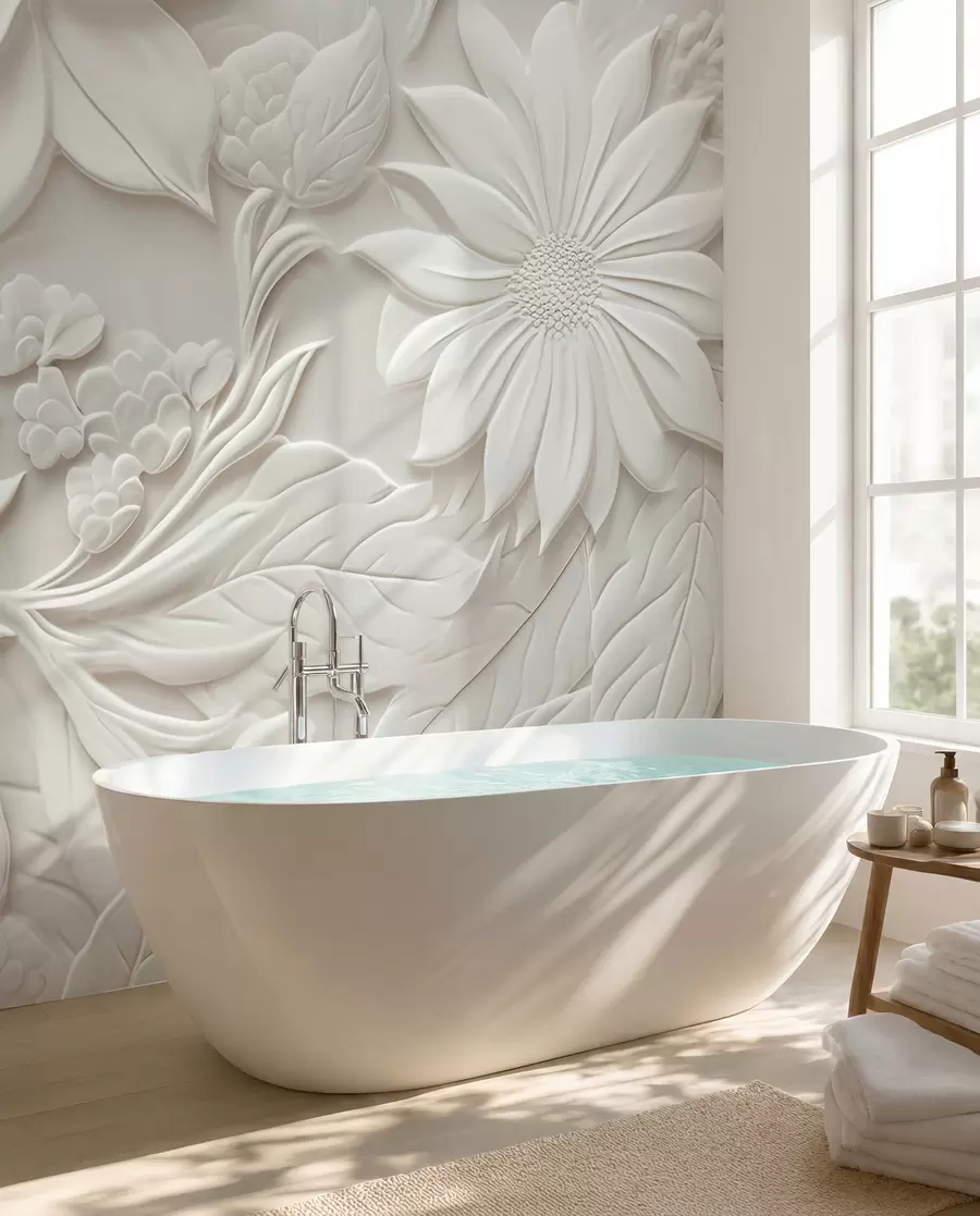 murais de parede flores em 3D u96695