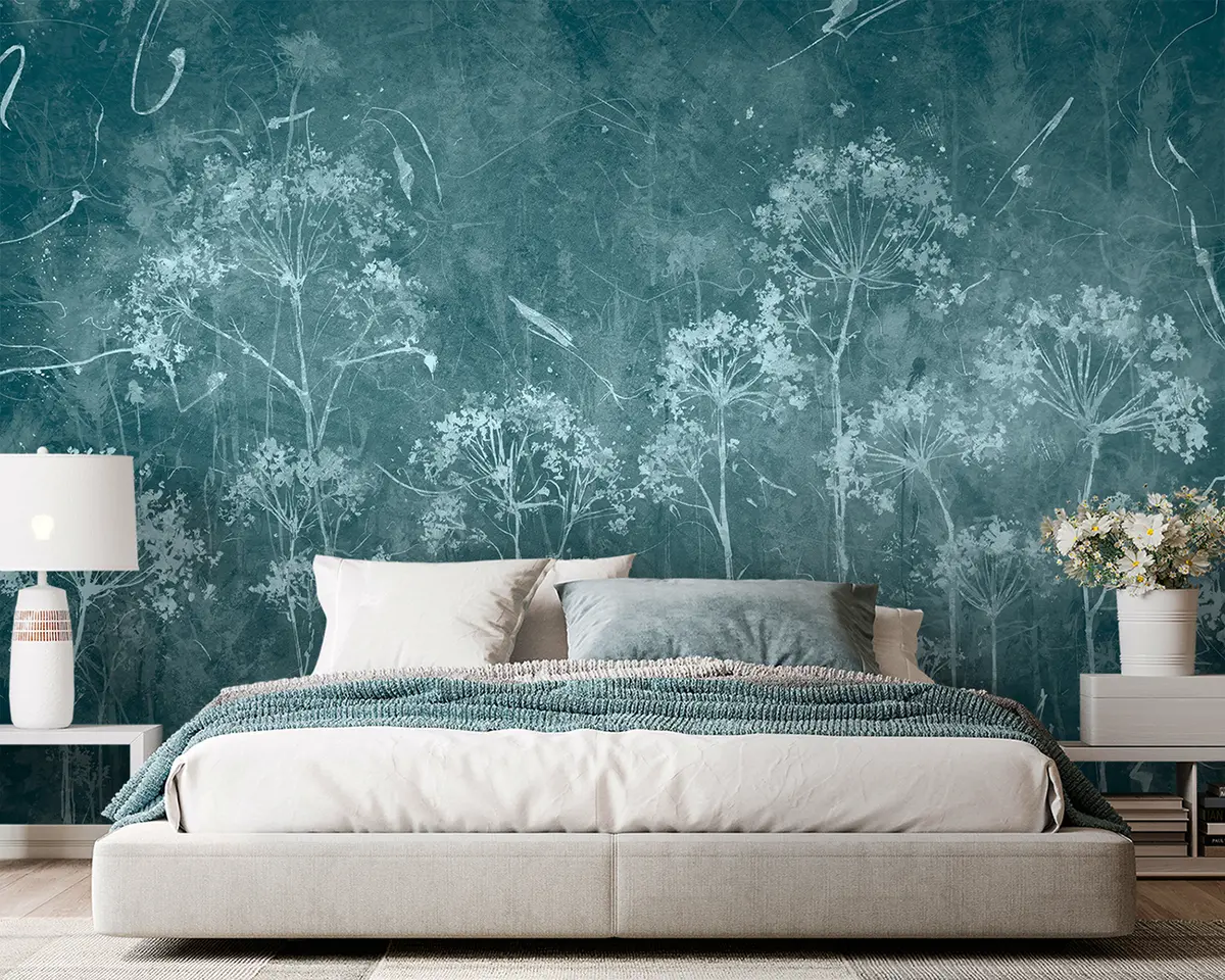 murais de parede Flores silvestres em estilo grunge u96551