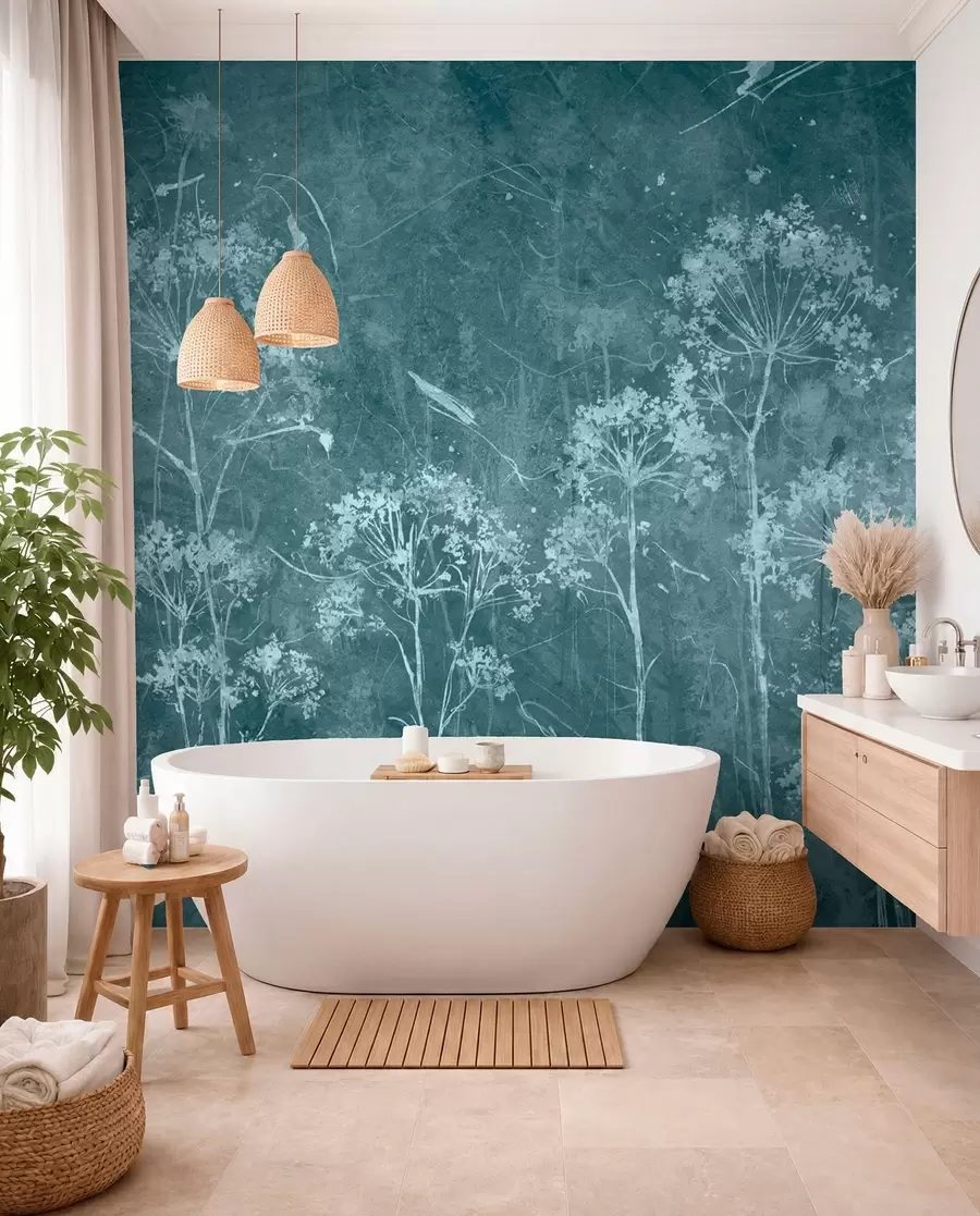 murais de parede Flores silvestres em estilo grunge u96551
