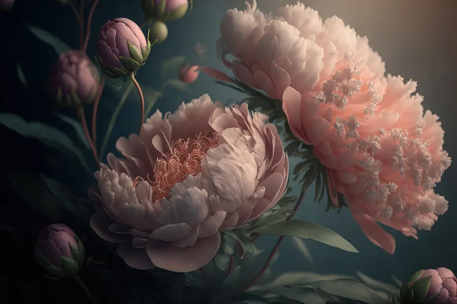 murais de parede flores do crepúsculo u96633
