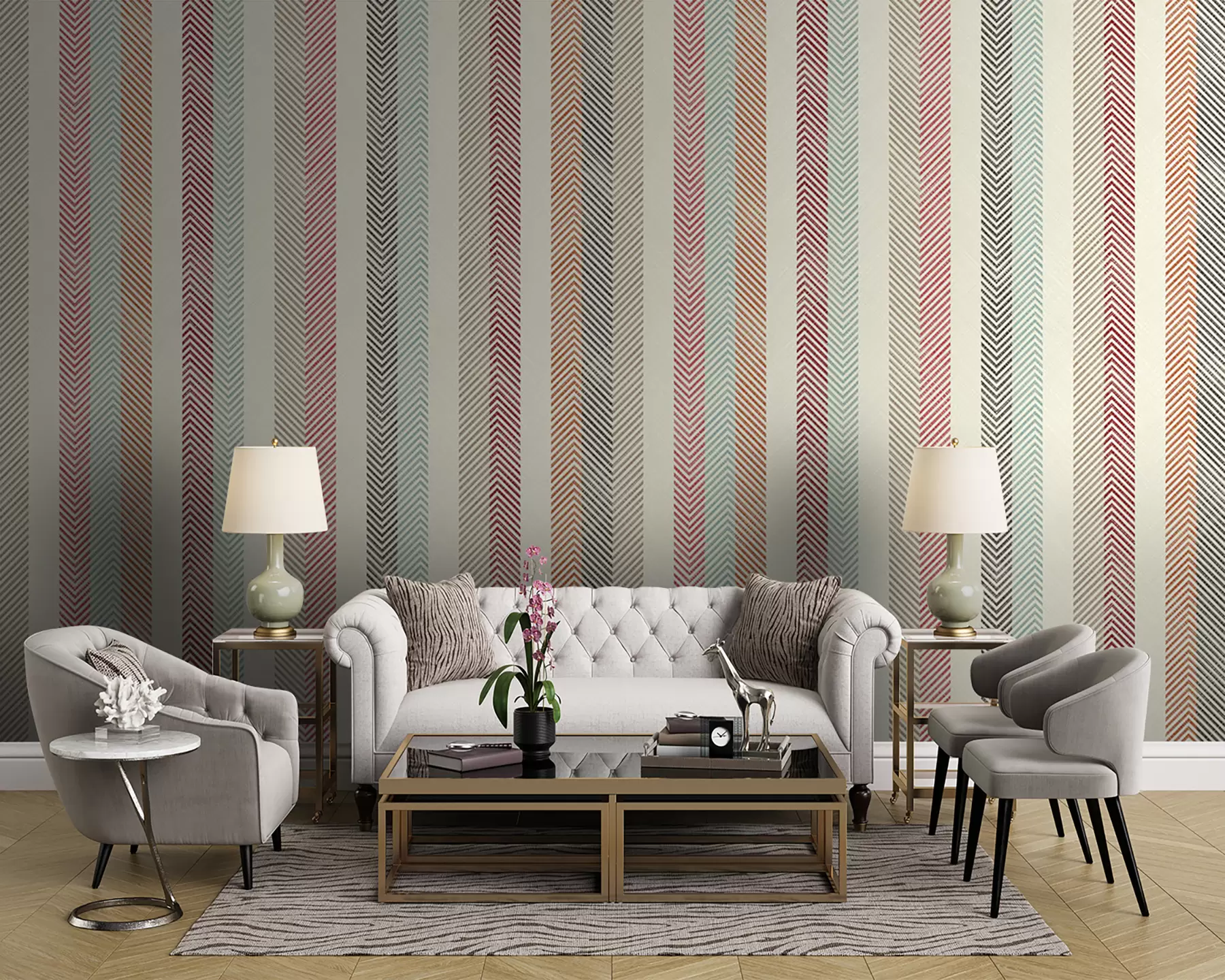 murais de parede padrão listrado u96798