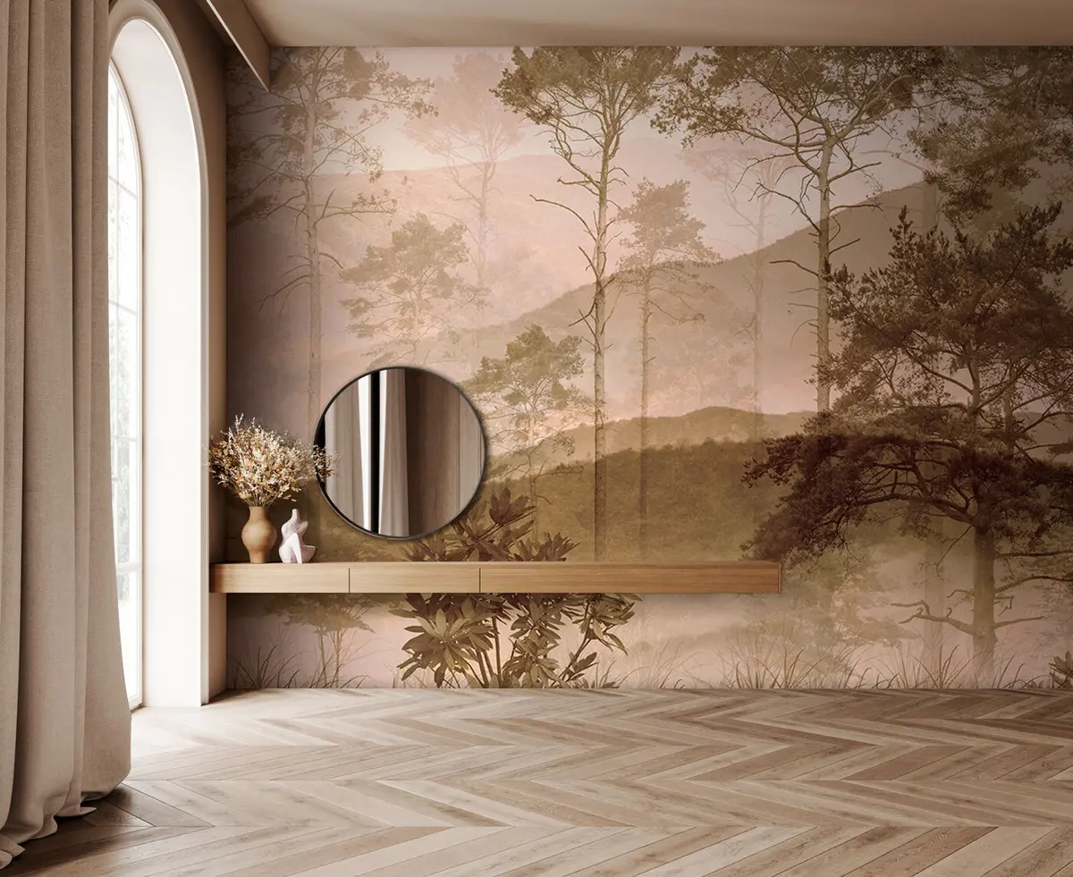 murais de parede Floresta em estilo grunge, mural u97058