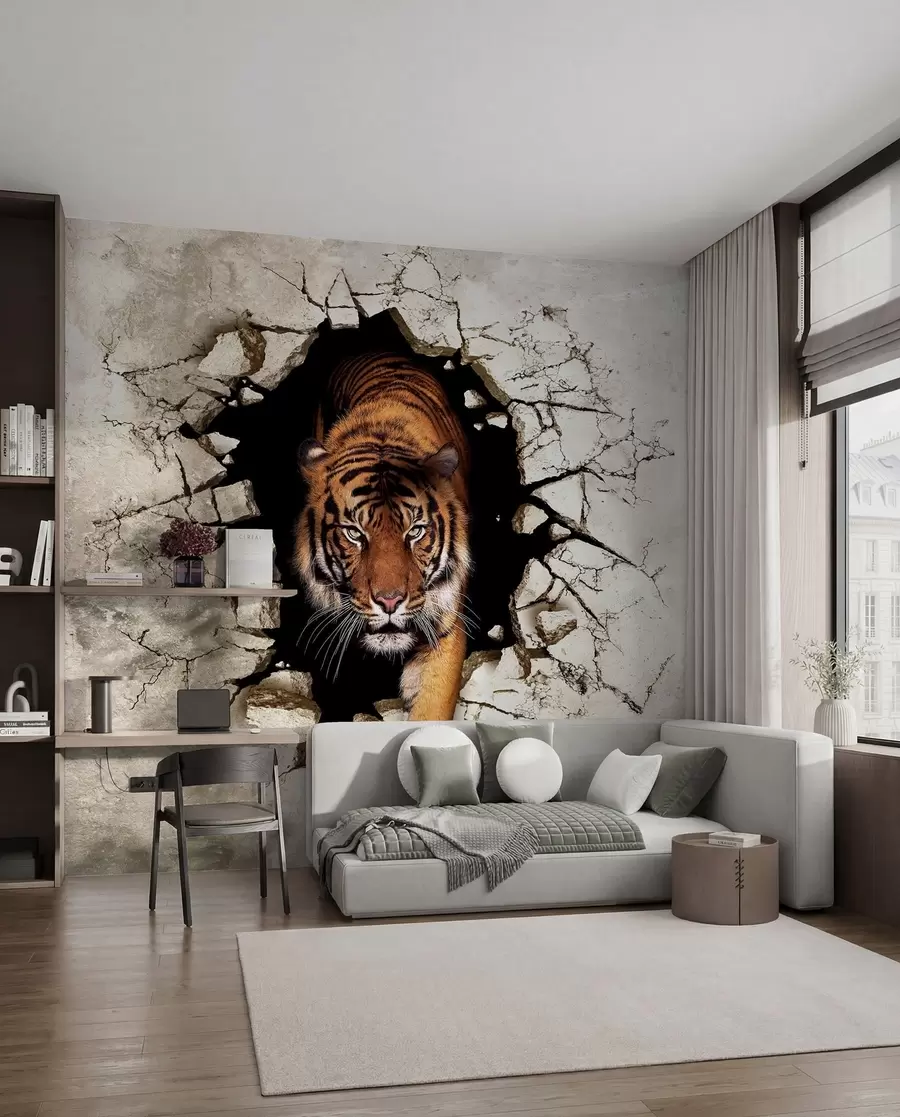 murais de parede tigre em 3D u97031