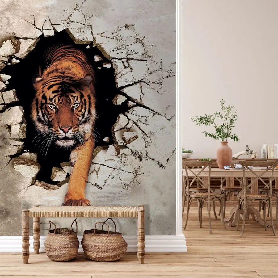 murais de parede tigre em 3D u97031