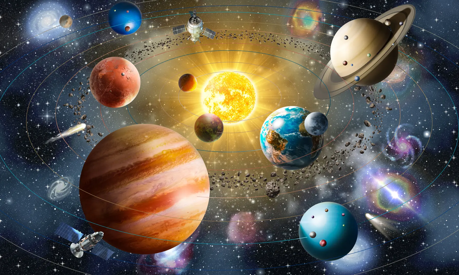 murais de parede Espaço encantador, sistema solar u97222