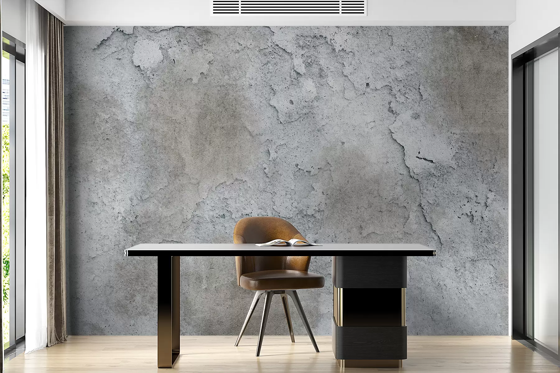 murais de parede Muro de concreto com rugosidade u97224